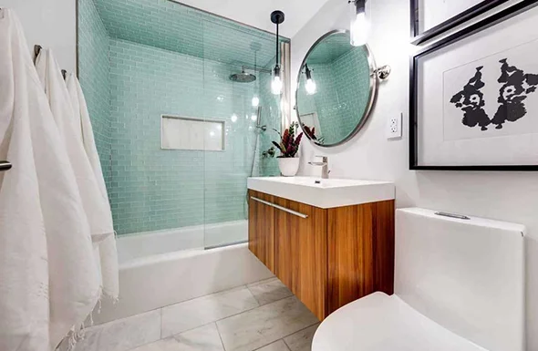 Accessible bathroom with safety features, showcasing ADA bathroom remodel specialist services in Olney, MD.